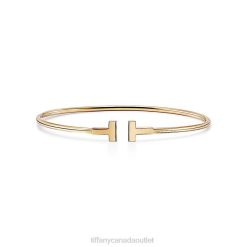 Tiffany Narrow Wire Bracelet Unisex 0J0F1004 Jewelry in 18k Gold