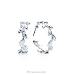 Tiffany Olive Leaf Hoop Earrings Unisex 0J0F706 Jewelry