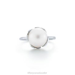 Tiffany Olive Leaf Pearl Ring Unisex 0J0F1482 Jewelry