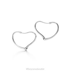 Tiffany Open Heart Hoop Earrings Unisex 0J0F739 Jewelry