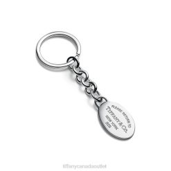 Tiffany Oval Tag Dangle Key Ring Unisex 0J0F2732 Accessories in Sterling Silver
