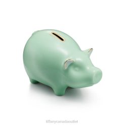 Tiffany Piggy Bank in Green Earthenware Kids 0J0F2621 Home Decor in Green Earthenware