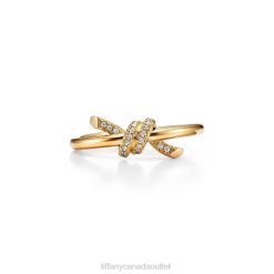 Tiffany Ring Unisex 0J0F1455 Jewelry in Yellow Gold with Diamonds