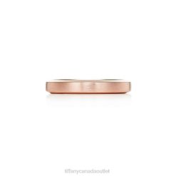 Tiffany Satin Finish Ring Unisex 0J0F1813 Jewelry in Rose Gold, 3 mm Wide