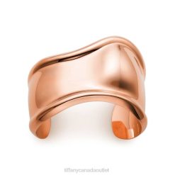 Tiffany Small Bone Cuff Unisex 0J0F1146 Jewelry in 18k Rose Gold