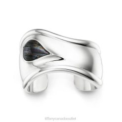 Tiffany Small Bone Cuff Unisex 0J0F1246 Jewelry in Silver with Tiger Iron