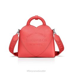 Tiffany Small Tote Bag Unisex 0J0F2358 Accessories in Hibiscus Red Leather