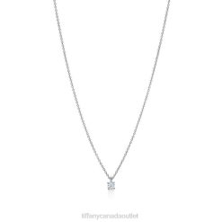 Tiffany Solitaire Diamond Pendant Unisex 0J0F25 Jewelry in Platinum