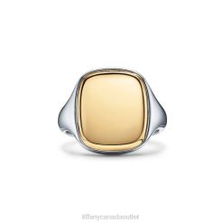 Tiffany Square Signet Ring Unisex 0J0F1692 Jewelry