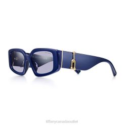 Tiffany Sunglasses Unisex 0J0F2519 Accessories in Dark Blue Acetate with Violet Mirrored Lenses