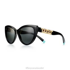 Tiffany Sunglasses Unisex 0J0F2520 Accessories in Black Acetate with Dark Gray Lenses