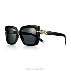 Tiffany Sunglasses Unisex 0J0F2524 Accessories in Black Acetate with Dark Gray Lenses