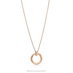 Tiffany T1 Circle Pendant Unisex 0J0F20 Jewelry in Rose Gold, Large