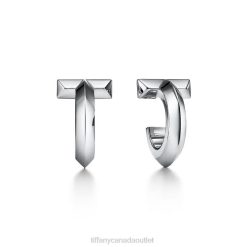 Tiffany T1 Hoop Earrings Unisex 0J0F741 Jewelry in White Gold