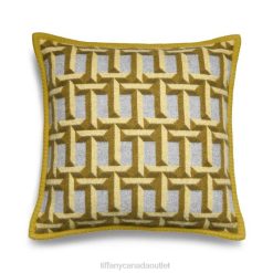 Tiffany T True Cushion Unisex 0J0F2286 Home Decor in Citrine Yellow Cashmere and Wool