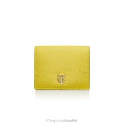 Tiffany Trifold Wallet Unisex 0J0F2435 Accessories in Chartreuse Leather