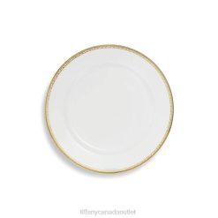 Tiffany True Dessert Plate Unisex 0J0F2049 Home Decor with a Hand-painted Gold Rim