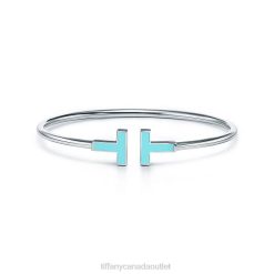 Tiffany Turquoise Wire Bracelet Unisex 0J0F1269 Jewelry in 18k White Gold