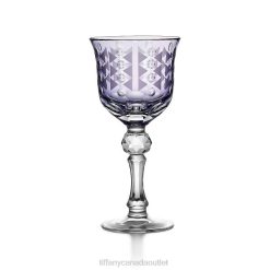Tiffany White Wine Glass Unisex 0J0F2195 Home Decor in Amethyst Purple Lead Crystal