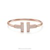 Tiffany Wide Diamond Wire Bracelet Unisex 0J0F1249 Jewelry