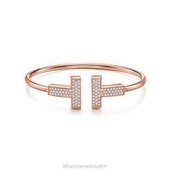 Tiffany Wide Diamond Wire Bracelet Unisex 0J0F1249 Jewelry