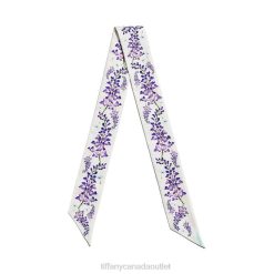 Tiffany Wisteria Ribbon Scarf Unisex 0J0F2482 Accessories in White Silk