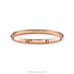 Tiffany X Closed Narrow Hinged Bangle Unisex 0J0F1079 Jewelry in Rose Gold