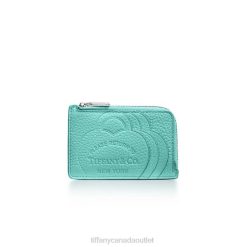 Tiffany Zip Card Case Unisex 0J0F2400 Accessories in Tiffany Blue Leather