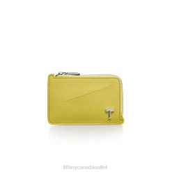 Tiffany Zip Card Case Unisex 0J0F2441 Accessories in Citrine Yellow Leather
