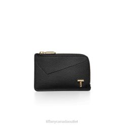Tiffany Zip Card Case Unisex 0J0F2443 Accessories in Black Leather