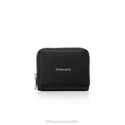 Tiffany Zip Coin Pouch Unisex 0J0F2444 Accessories in Black Leather